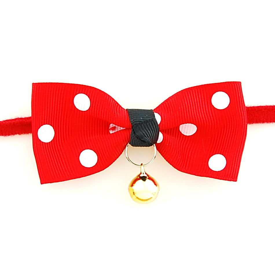 Pet Elegance Bow Tie with Copper Bell