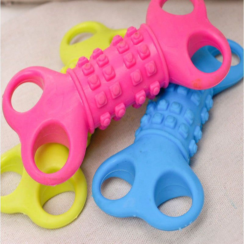 Durable Four-Hole Bone Biting Toy for Dogs