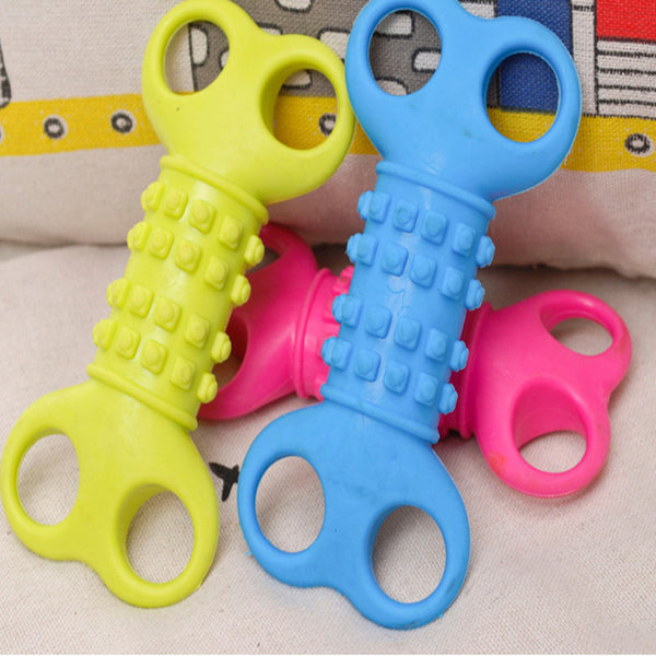 Durable Four-Hole Bone Biting Toy for Dogs