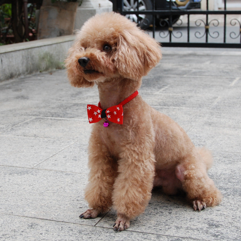 Pet Elegance Bow Tie with Copper Bell